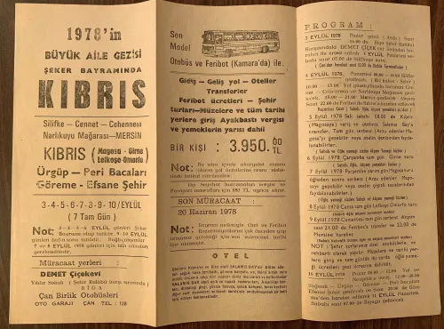 “Bir Broşürün Anlattığı Yolculuk 1978’de Biga’dan Büyük Aile Gezisi'' - Fotoğraf 1